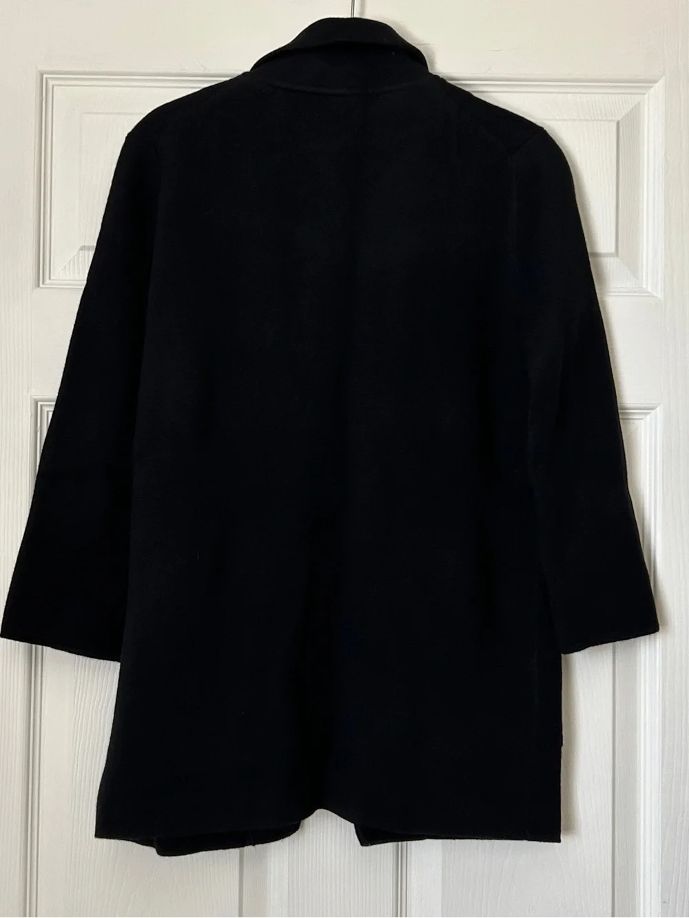 NWT J. Crew Black Open-Front Knit Cardigan Coatigan
